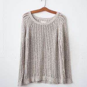 Lou & Gray Loose Knit Mesh Pullover Sweater